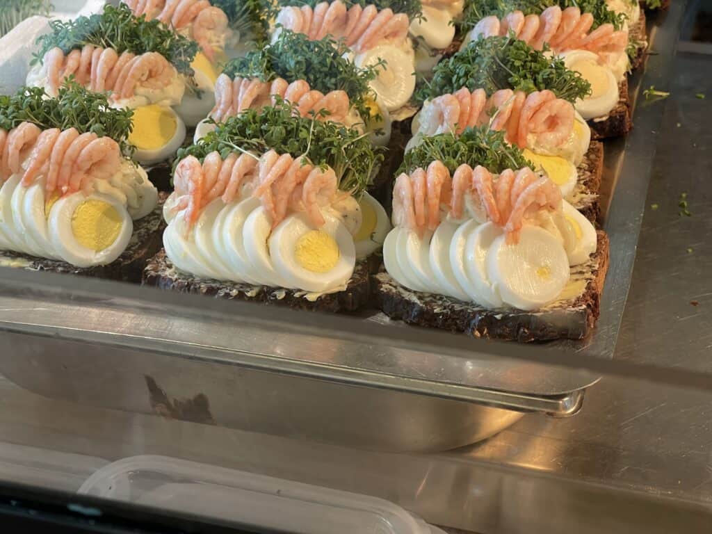 eggs and shrimp in Copenhagen