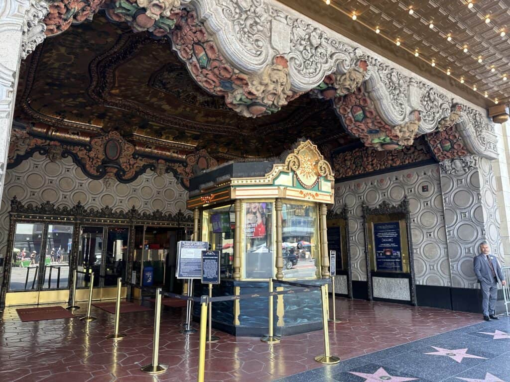 Outside view El Capitan Theater in Hollywood