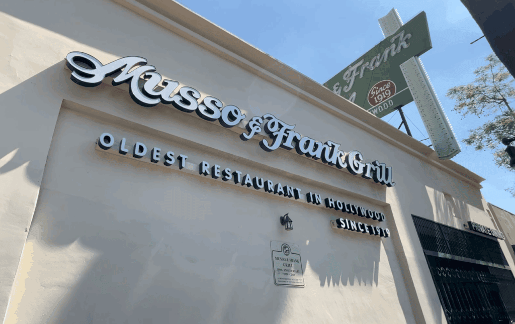 Musso and Frank Restaurant in Hollywood - Outside view