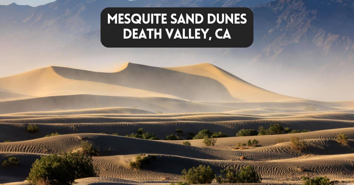 Cover image for blog post article about Mesquite Flat Sand Dunes Death Valley CA
