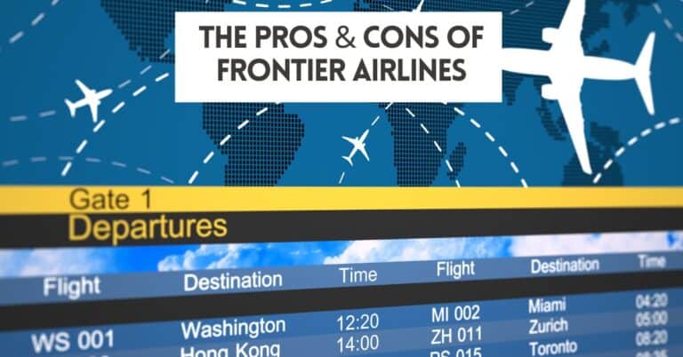 Cover image for blog post article on the pros and conso of Frontier Airlines