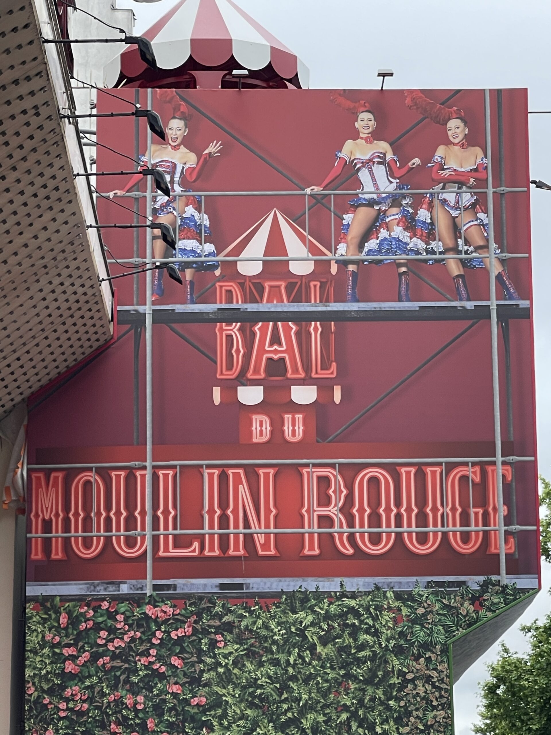 Outside sign of Moulin Rouge in Paris
