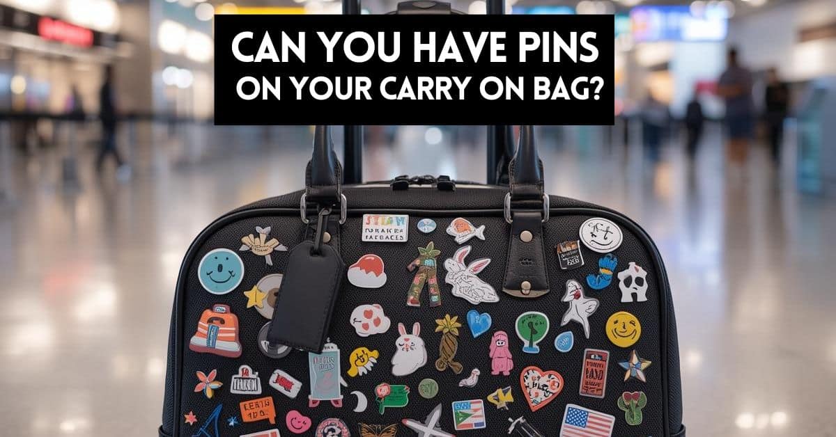 cover image for article about can you have pins on your carry on bag