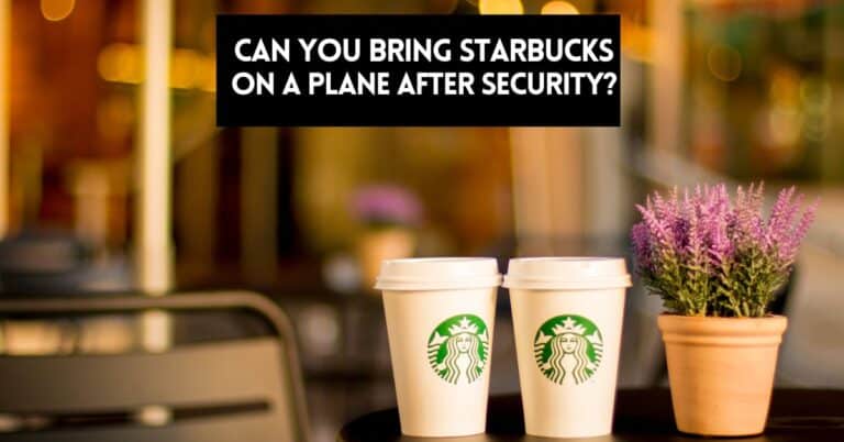 cover image for blog post about can you bring Starbucks on a plane after security