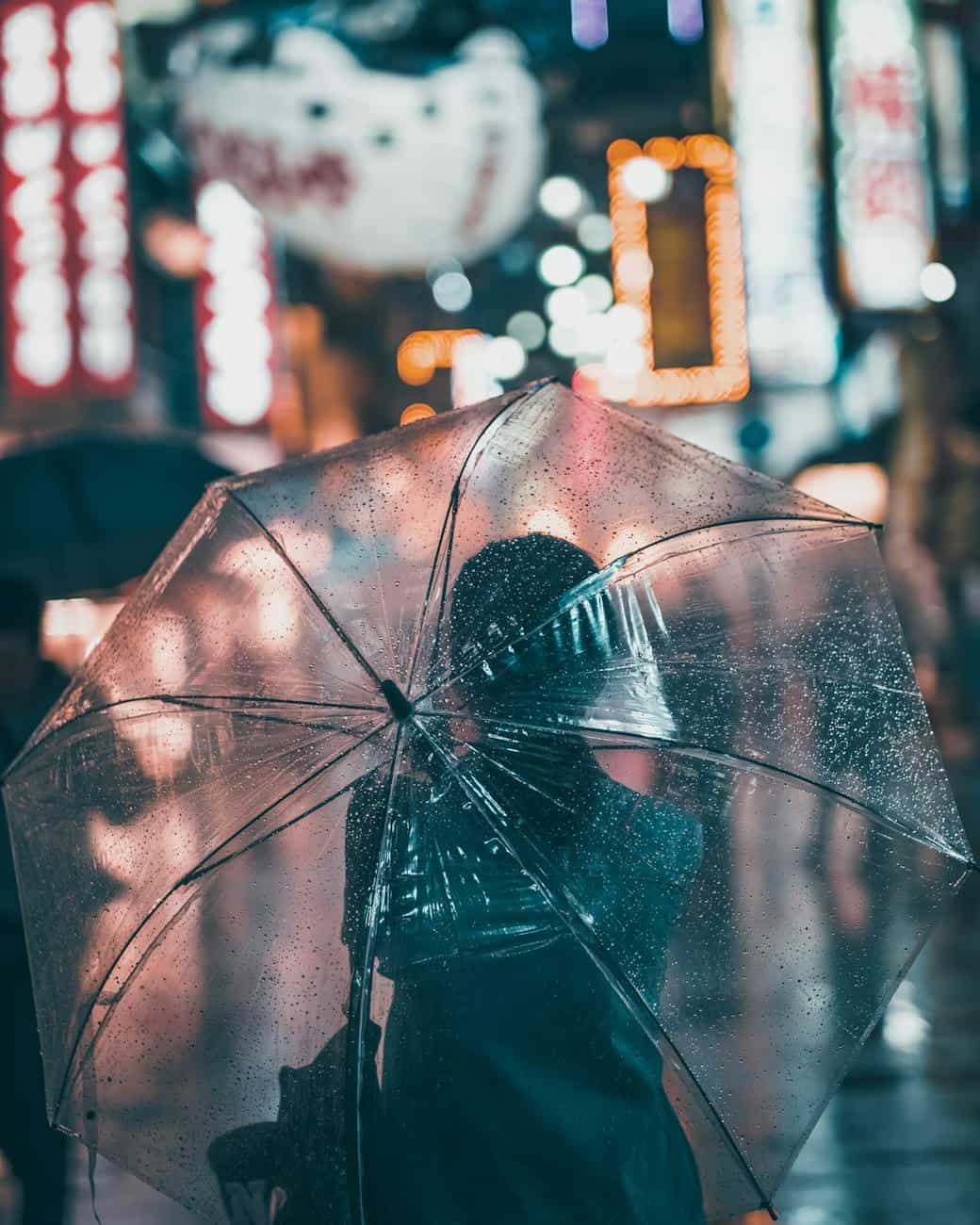 person holding an umbrella
