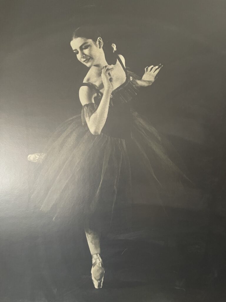 Portrait of Marta Becket displayed at the Amargosa Opera House