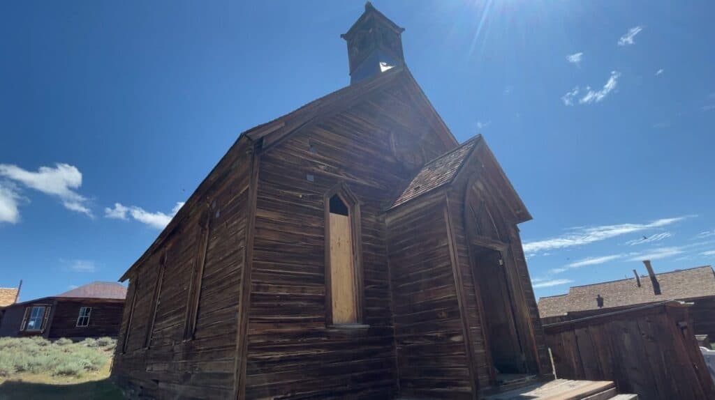 exterior view of wooden church