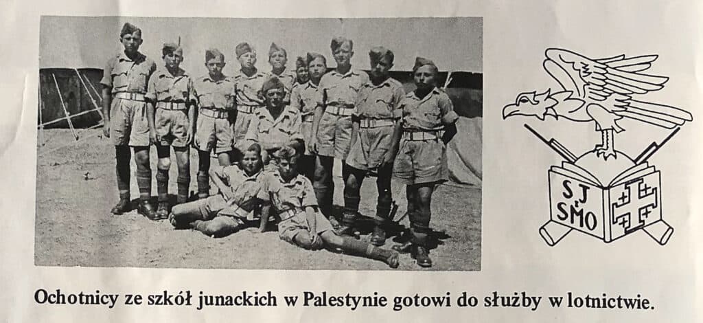 Volunteers from the youth training schools in Palestine ready for service in the air force.