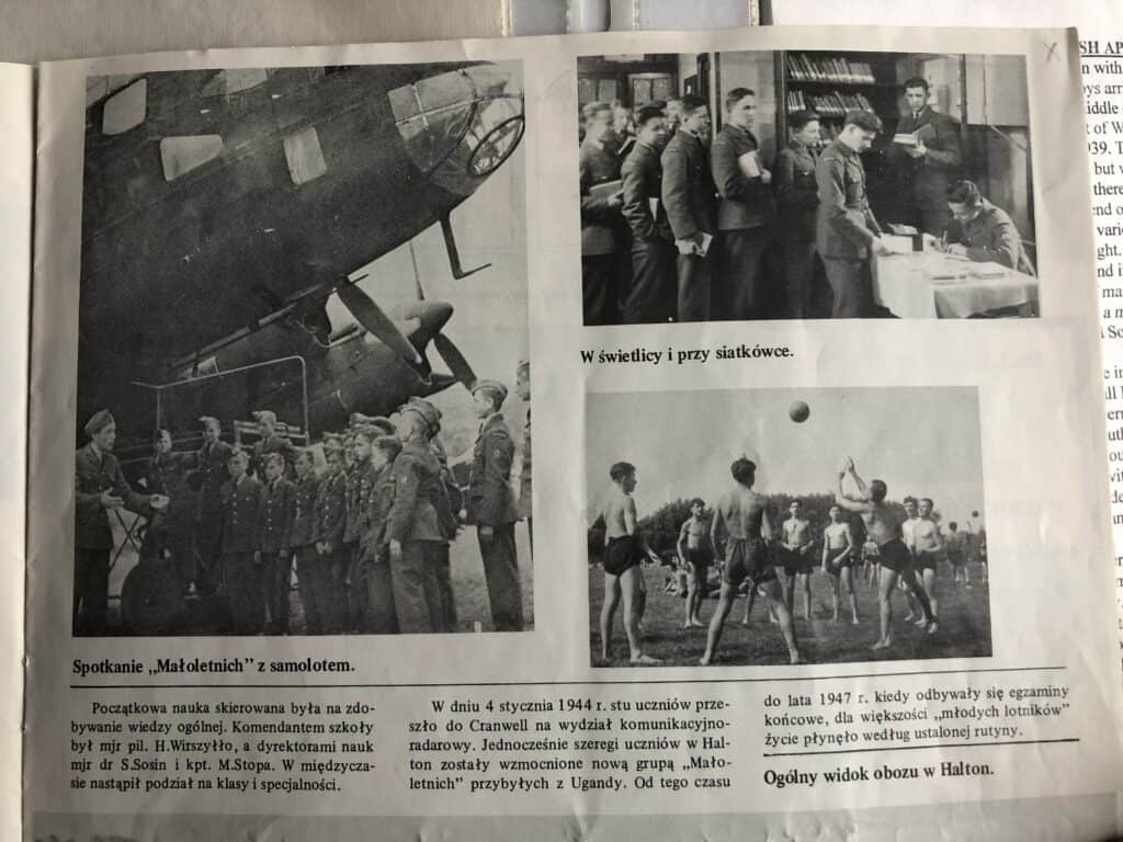 Various photos from a newspaper of Polish Apprentices at RAF Halton during WWII