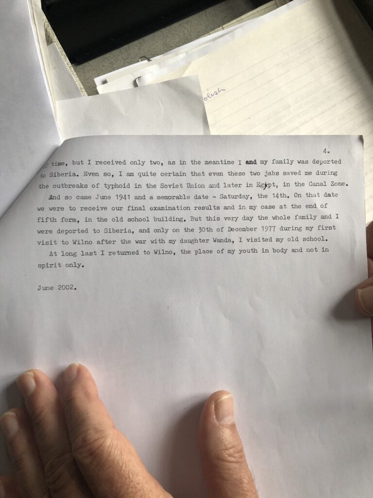 Page 4 of memoir of Stefan Arkadjusz Petrusewicz - from Polish Apprentice archives at RAF Halton
