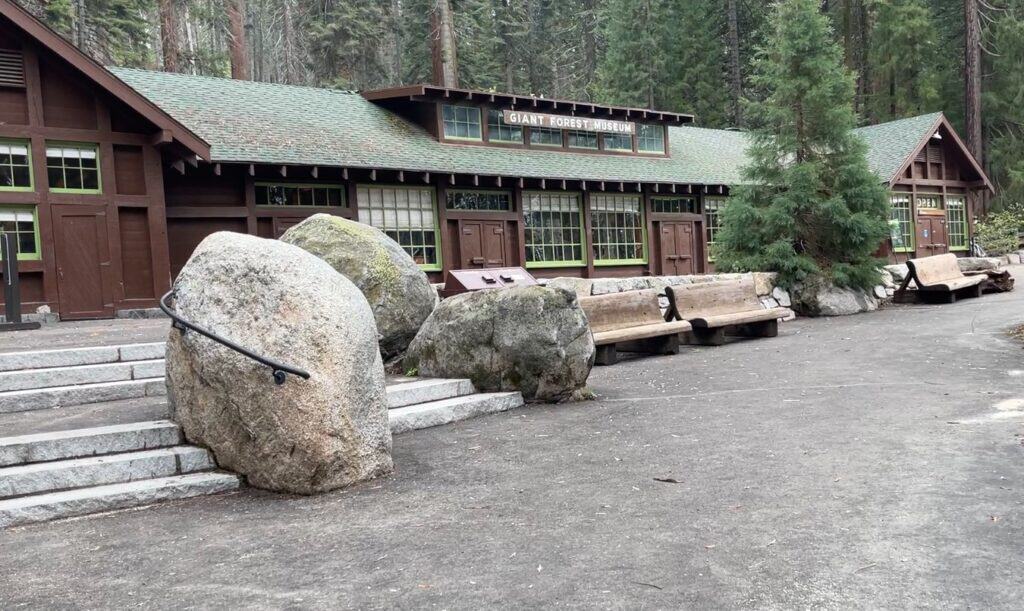 front view of Giant Forest Museum in Sequoia National Park